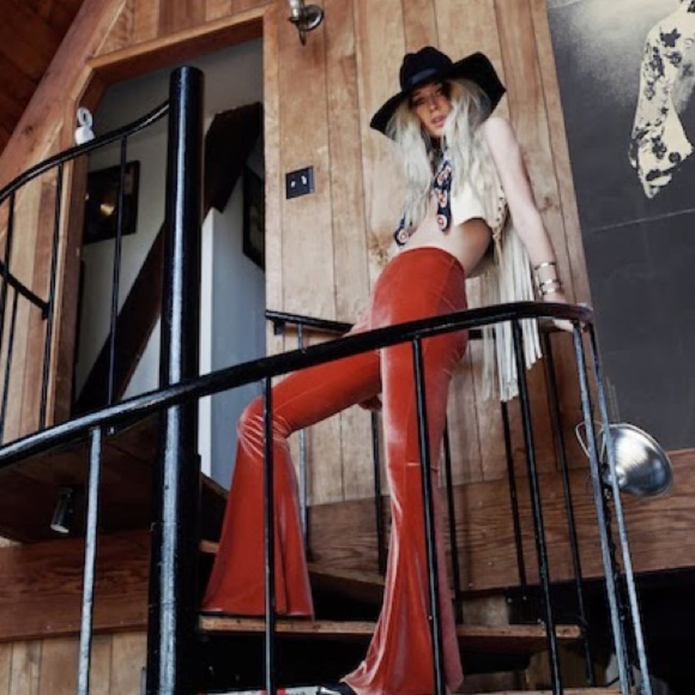 SUGARHIGH LOVESTONED | Velvet High Rise Flares